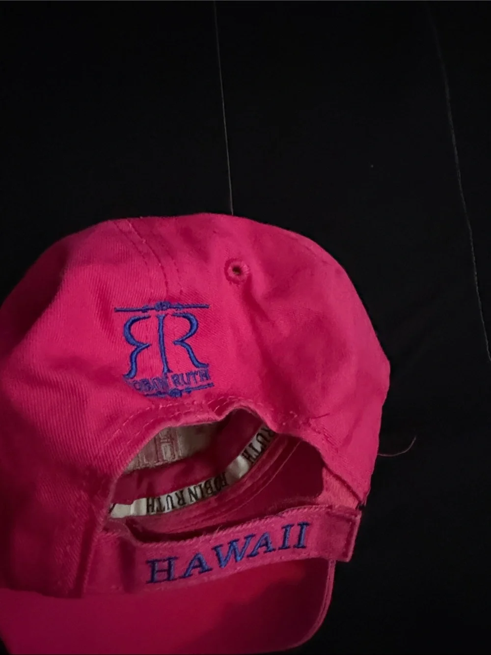 Robin Ruth Hot Pink Baseball Cap with Embroidered HI Patch